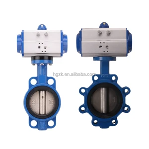 Pneumatic Butterfly Valve Series Valve Manufacturer High Performance Wafer Type Explosion-Proof Pneumatic Butterfly Valve