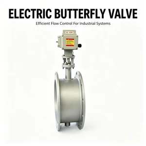 Carbon Steel Body Electric Flange Butterfly Valve Adjustable Air Valve Normal Temperature Water Ventilation Butterfly Valve