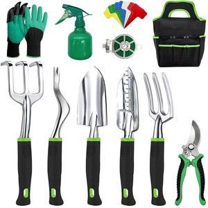 DD2352 42Pcs Garden Tools Kit With Storage Tote Bag Outdoor Hand Work Stainless Steel Heavy Duty Gardening Planter Tool Set