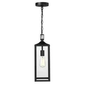 Outdoor Hanging Lights Black Ceiling Mount Lamp With Clear Glass Adjustable Exterior Pendant Light Fixtures Front Porch Patio