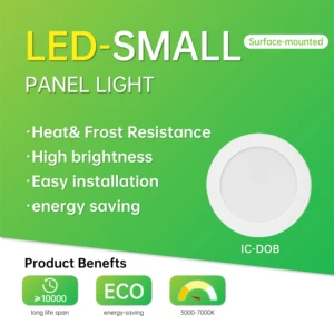24W Ultra-Thin LED Ceiling Panel Light 2300-2650lm 3000K Warm White 100-265V IC-DOB Surface Mounted Lamp