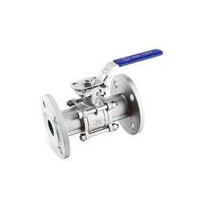 PN16 PN40 DIN Flanged RF Floating Ball Type Stainless Steel 3PC Wcb Flanged Ball Valve