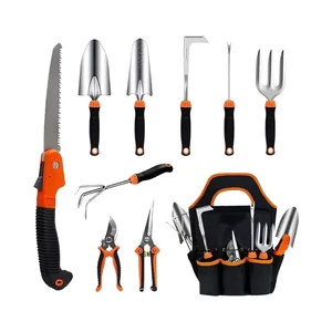 Garden Tool Set,10 PCS Stainless Steel Heavy Duty Gardening Tool Set