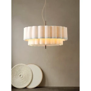Vintage Cream Wind Nordic Middle Chandelier Small Living Room Lamp Designer Dining Room French Ancient Bedroom LED Warm White