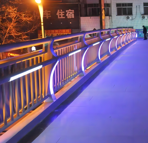 304 Stainless Steel LED Bridge Lighting Railing Night View Decorative Lighted Fence