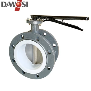 D41FC Cast Steel Body 304 Disc Flange Butterfly Valve Manual Handle PTFE Sealed Corrosion Resistant Factory Direct Sale