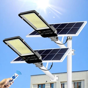 Hot Products 500W IP67 Outdoor Solar LED Street Light Solar Powered Road Lighting with Poles for Urban Outdoor Spaces