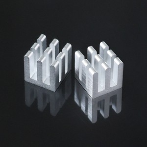 10x10x10mm Black Anodized 6063 Aluminum Broken Groove Heat Sink With Thermal Adhesive Tape Mini Motherboard IC Chip Cooler