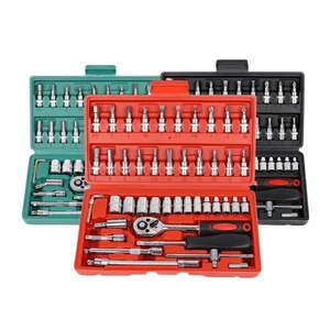 Car Mechanics Auto Repair Herramientas Kit Spanner 46 Pcs Tools Set Box Hand Tools Socket Wrench Set Tool Kit Socket Sets