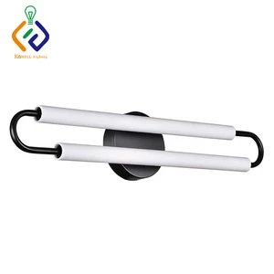 LED Double Sleep Inn 25'' W Black Finish Wall Sconce Hotel Bathroom Acrylic Shade Vanity Lights