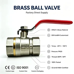 High Quality OEM DN15-50 Brass Ball Valve With Long Handle For Water Control Ball Structure Design