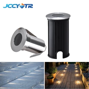 High Quality 1W IP68 Aluminum+Stainless Steel Buried Outdoor Garden LED Ground Lights Glass Shade 3500K Warm White 3-Year