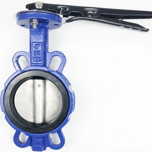 Multi-standard Manual Wafer Type Butterfly Valve Model D71X-16 Casting LSB Brand for Water DN50-DN600 ISO9001&14001 Approved