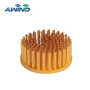 100mm 150mm Custom Small Cold Forging Copper Pin Fin Heatsink the Cylindrical Round Light Cooper Profile Heat Sink for Led Cob