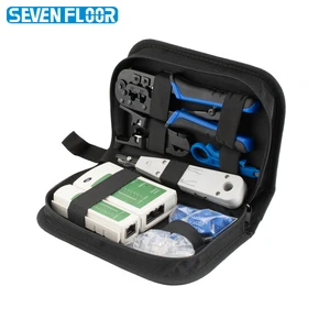 RJ45 RJ11 RJ12 Steel Crimping Tool Set Multifunction Cable Crimper with Pliers and Modular Plug Connectors