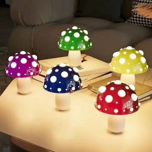 Popular Creative Small Mushroom Table Lamp Bedroom Bedside Study Dormitory Atmosphere Desk Light USB Rechargeable Night Light