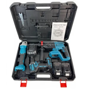 Cordless Power Tools Set Power Construction Tools Hardware Supplies Wrench Drill Set Tools Wholesale Professional 3 in 1 Ty