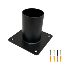 Customized Post Light Pier Mount Adapter Metal Black Outdoor Post Bracket For Post Light Mailbox Light Pole Flagpole