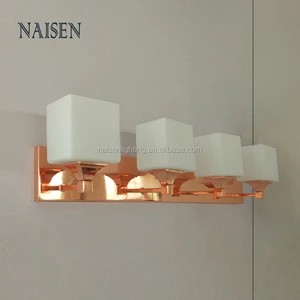 New Bathroom Vanity Luxury 120V Home Rose Gold Wall Lamp 4 Lighting