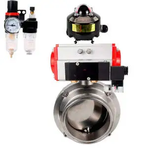 DNOVA Butterfly Valve Stainless Steel AISI 304 Threaded Manual