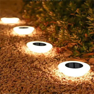 Cheap 14 LED Disc Ground Garden Solar Powered Path Garden Waterproof Lamp Outdoor Ground Light Underground Light for Landscape