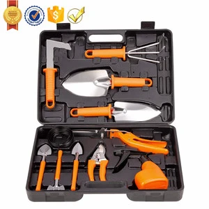 GT03B Garden Tool Set 10 Pieces, Heavy Duty Custom Garden Tool Set With Bag for Gardening, Tool Garden