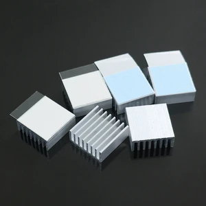 25x25x10mm Black Aluminum HeatSink CPU Chip Graphics Card NIC Electronic Device 3M8810 Thermal Conductivity Double Sided Tape