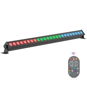 U`King 60W Wall Washer Lights DMX Remote Control 24X3W RGB LED Stage Wall Washer Bar Light for DJ Wedding Party