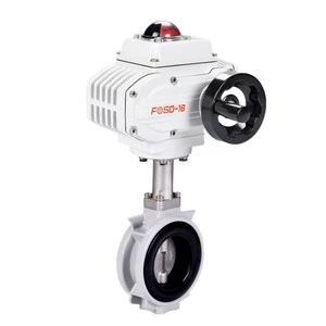 Industrial Electric Wafer Type Soft Seal Butterfly Valve FLD971X-16 Aluminum Alloy Body Flow Control Valve For