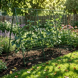 Heavy Duty PE Plastic Coated Steel Plant Stakes Rustproof Metal Core Garden Support Sticks For Climbing Plants