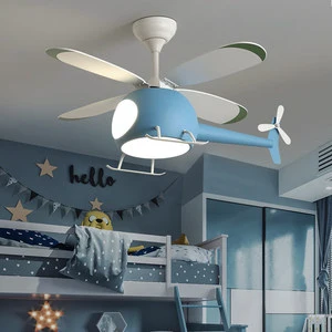 JYLIGHTING Modern Nordic Acrylic Pendant Light Iron LED Ceiling Fan with Intelligent Remote Control Switch Mode for Home Hotel