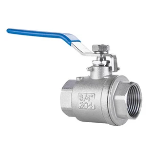 304/316 Stainless Steel Two-Piece Ball Valves Internal Threaded Adjustable 1/2