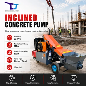 Single Cylinder 15kW Motor Driven Secondary Structural Column Pump Portable Concrete Pump For Construction