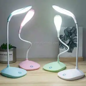 Portable Office Touch Dimming Table Lamp LED Stand Bedroom Eye Protection Desk Lamp Table Top Lanterns Clock