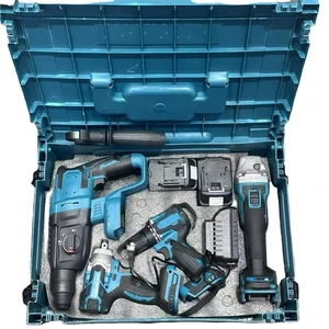 4-in-1 Brushless Impact Power Tool Kit with Lithium Battery Electric Wrench Included Garden Use Plastic Material OEM Available