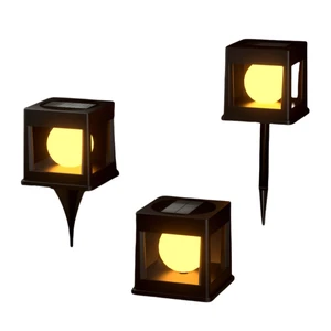 Wason New Frosted Ball Lampshade Eye-Friendly Solar Powered Fence Post Cap Lights Waterproof Solar Landscape Ground Light