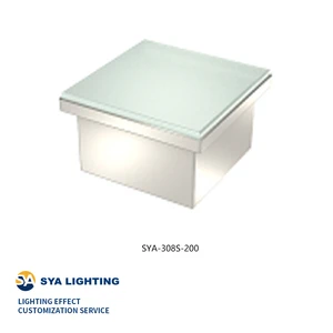 T12mm Tempered Glass LED Underground Lamp Square Buried Light RGB Color IP67 Solar Brick for Garden Outdoor Stair Use SYA-308S