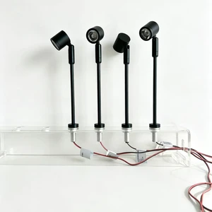 Adjustable Led Stalk Light Silver Black 1W Mini Showcase Spotlight Factory Direct