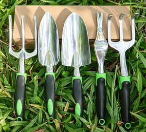 Durable Lightweight Aluminum Alloy Garden Tool Set Non-slip Ergonomic Handles Rust-Proof DIY Gardening Hand Tools OEM