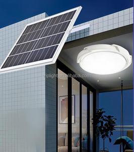 Outdoor Home Intelligent Solar LED Ceiling Pendant Light with Remote Control Solar Barn Light for Shed Porch Patio Garage