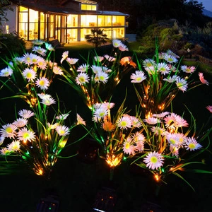 Solar-Powered Daisy Garden Lights: Enchanting Outdoor Flower Illumination