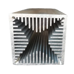 W2 Aluminum 6000 Series 100W Amplifier Heat Sink Square Extruded Aluminium T3~T8 Temper Durable Efficient for LED/Electronics