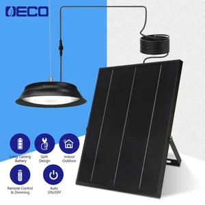 Factory Supply Cheap Price 12W Durable Pendant Lamp Outdoor Panel Powered Energy Efficient Solar Ceiling Light for Home Garden