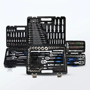 Professional Master Mechanic 216 Pcs Complete Full Tool Set With Socket Wrench Ratchet Screwdriver Bits For Auto Repair Workshop