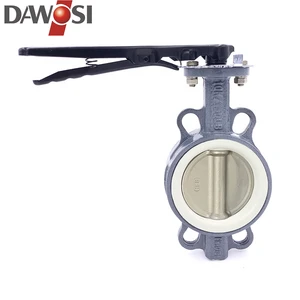 WCB Carbon Steel PTFE Acid Resistant Handle Manual Butterfly Valve GB ANSI JIS Source Factory Direct Sales