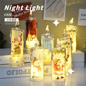 Mini Candle Led Night Light Cute Led Luminous Mini Candle Lamp for Bedroom Bedside Decoration Kids Gifts Art Crafts