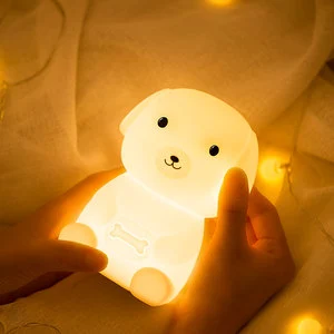 Light for Kids Portable Cute Dog Silicone Lamp Silicone Night Light for Kids Light Night Small