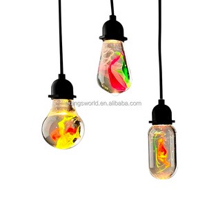 LED Outdoor Hanging Bottle Light Colorful Amber Glass Hanging Tree Light For Villa Garden Decoration