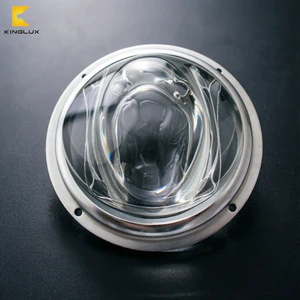 Borosilicate Asymmetrical LED Lens for Cob Street Lights Tunnel Lighting 160x130 Beam Angle 100mm Diameter