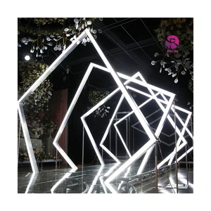 Customized Color Changing Light Tunnel Arch Entrance Pathway Lighting Geometry LED Lighting Tunnel